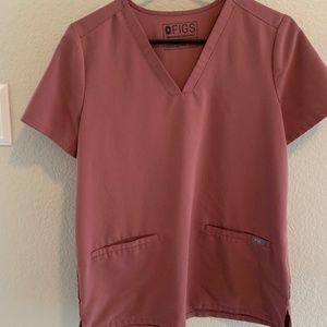 FIGS, Mauve, Scrub Top, Size Small